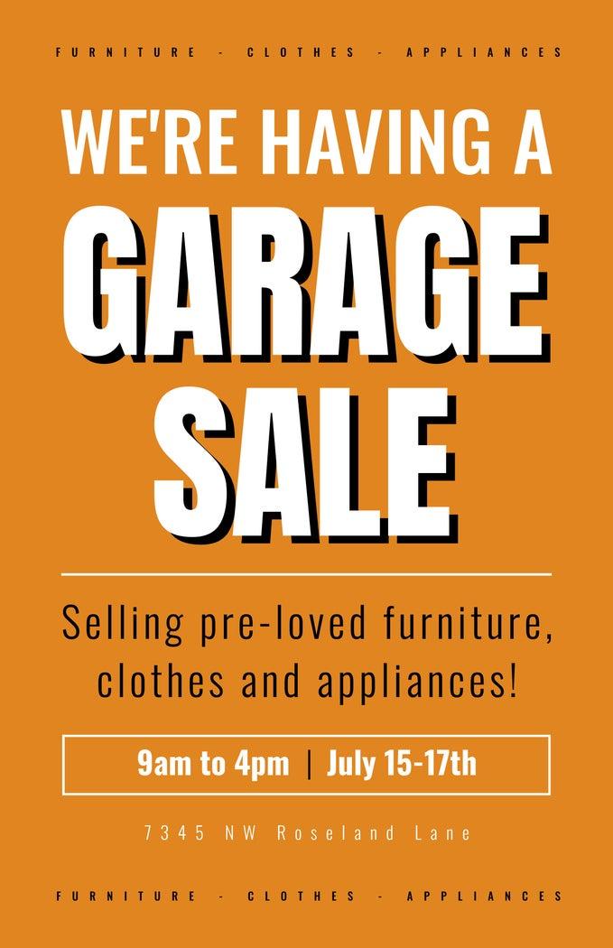 Garage Sale Flyer Template