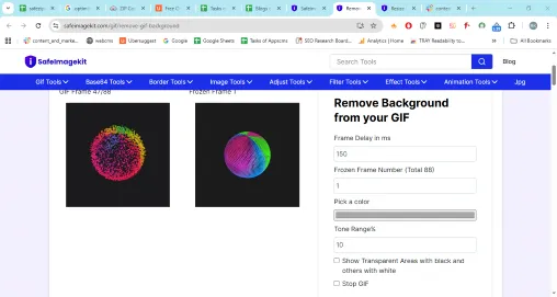 settings to remove background