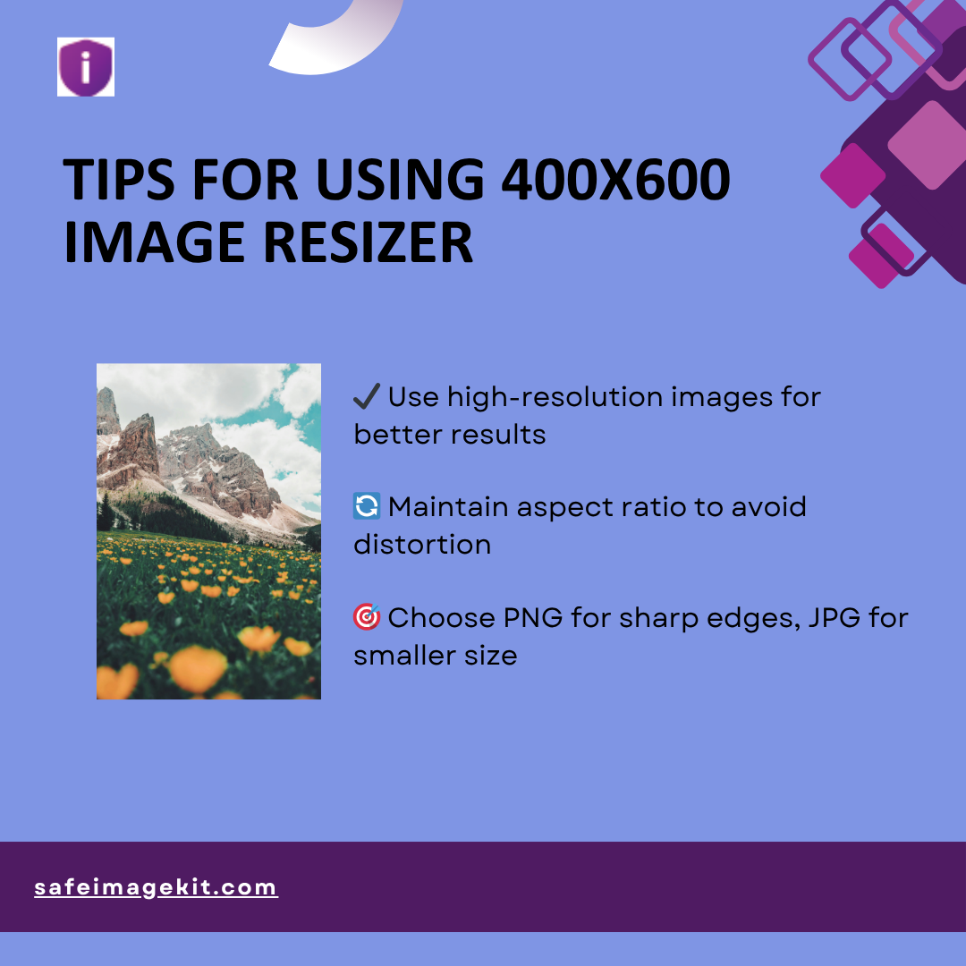 Helpful tips for resizing images to 400x600 pixels properly